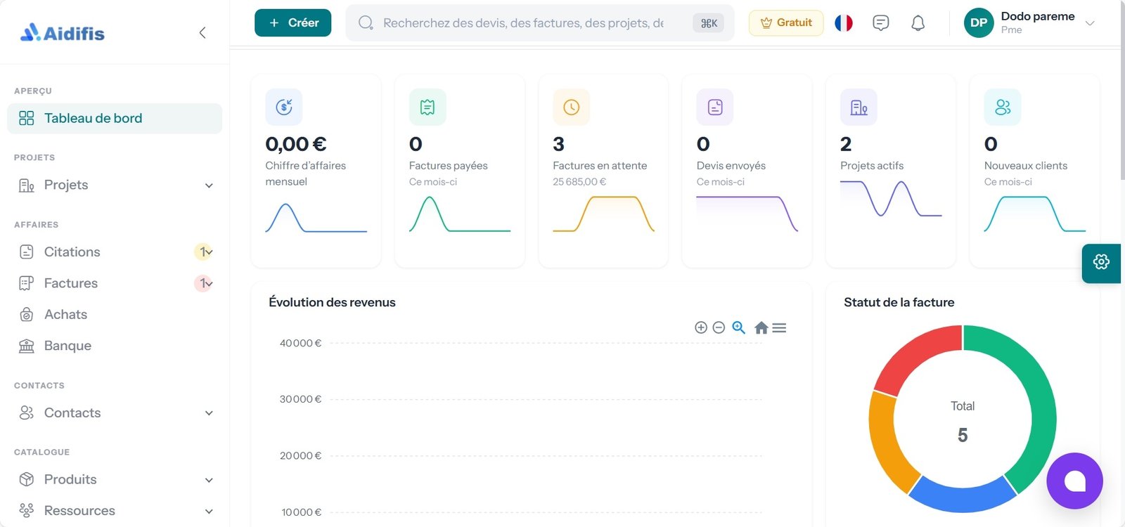 Aidifis plateforme BTP